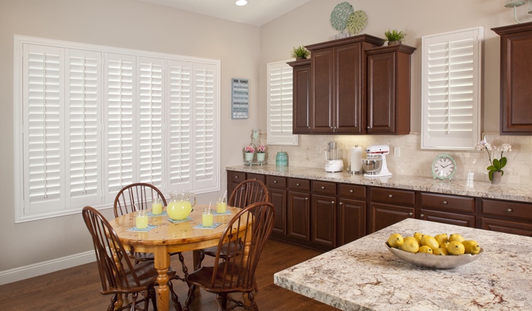 Polywood Shutters in New Brunswick kitchen